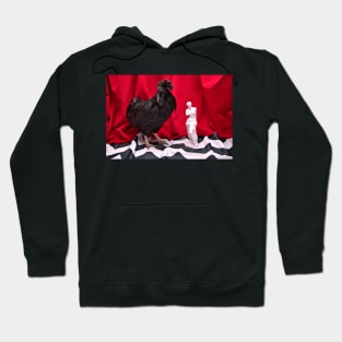 Rooster in the red room Hoodie